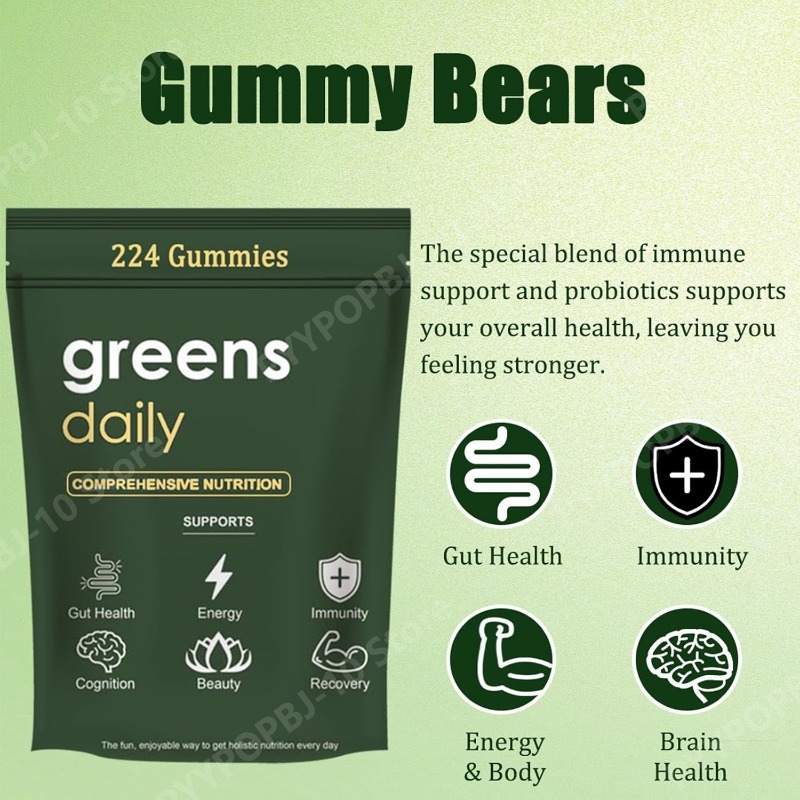 Greens Gummies Clorella e Spir - Multivitamin Gummy Adult recensione e prezzo