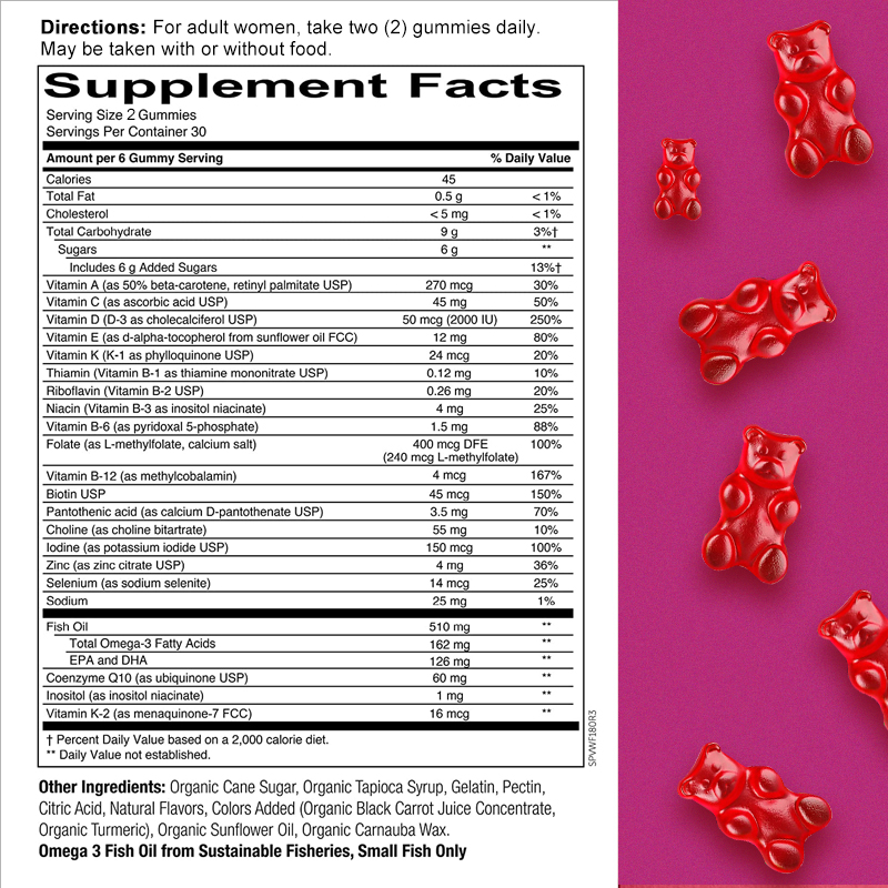Vitamine per Donne - MULTI e O - Multivitamin Gummy Adult recensione e prezzo